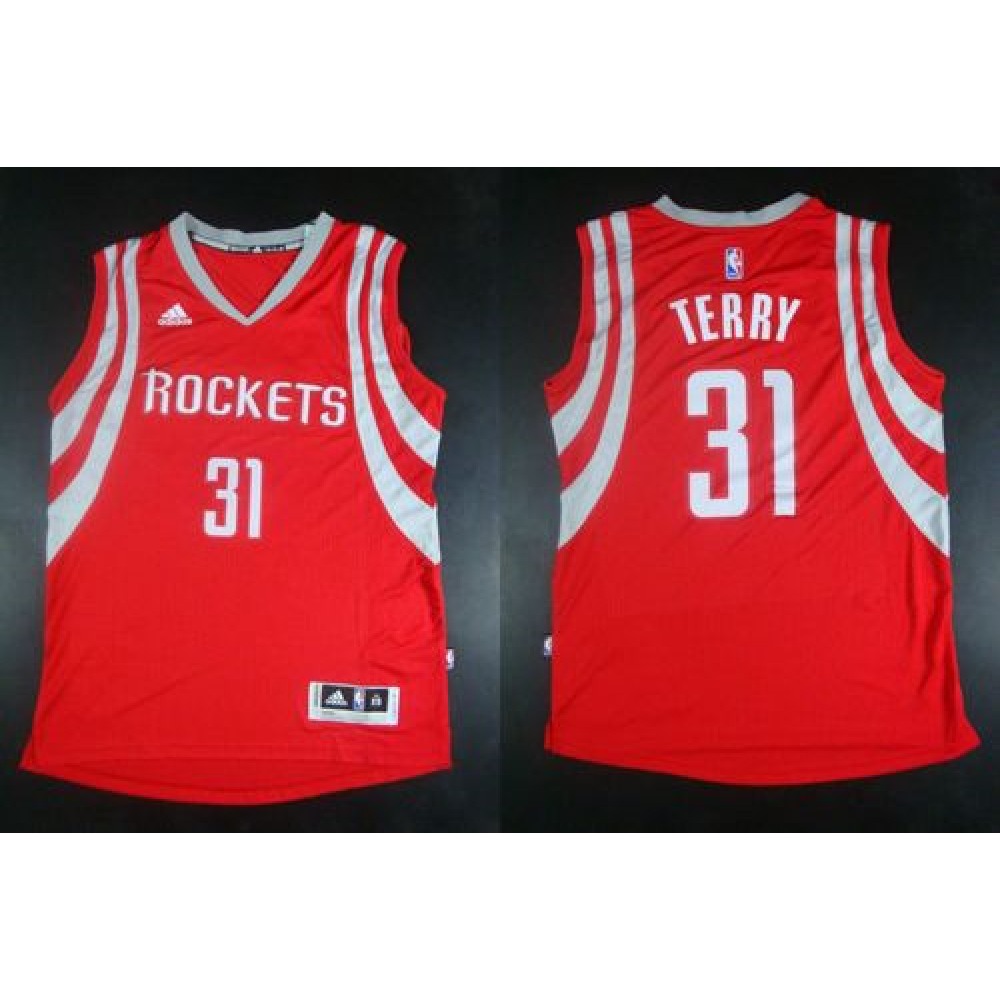 Revolution 30 Rockets #31 Jason Terry Red Road Stitched NBA Jersey