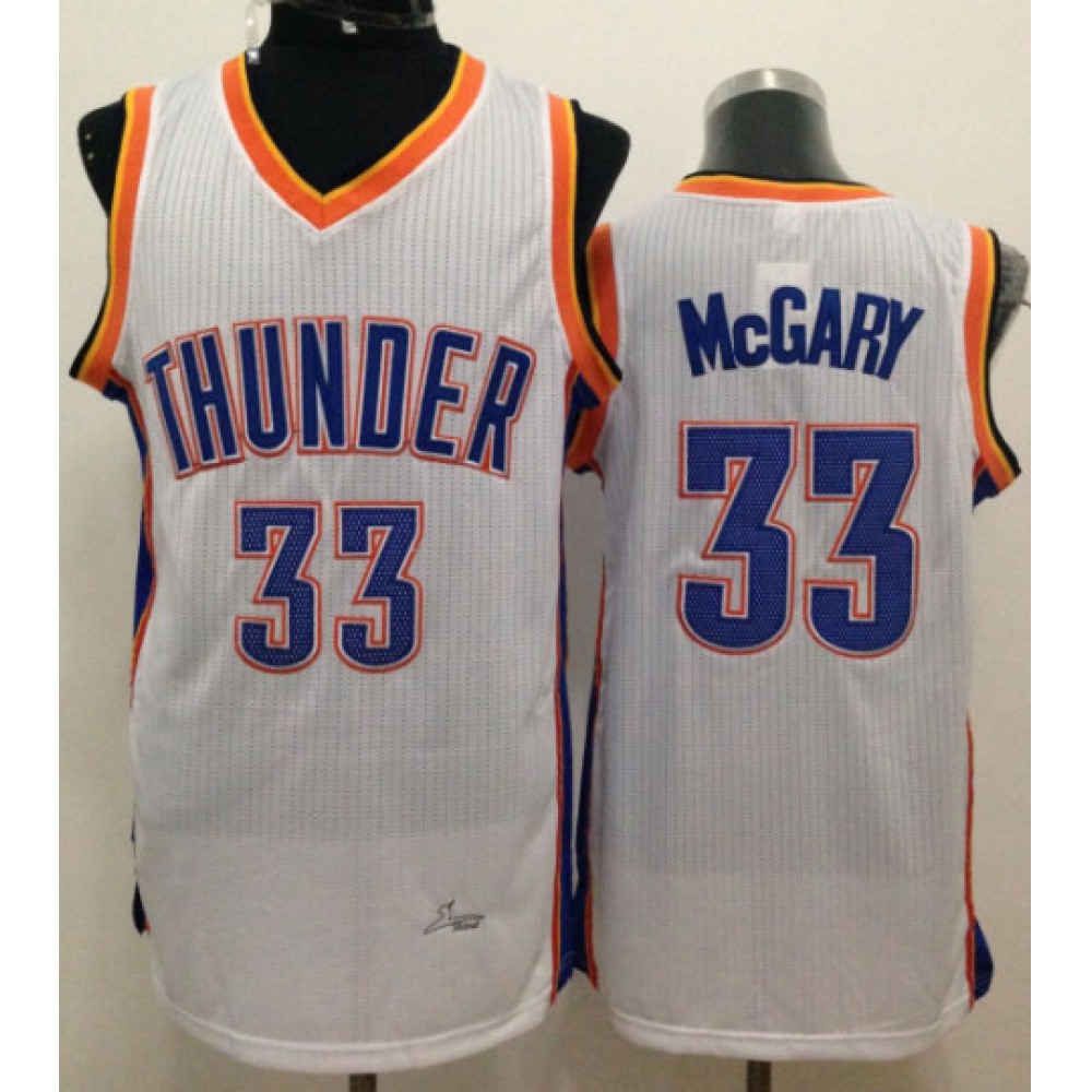 Revolution 30 Thunder #33 Mitch McGary White Stitched NBA Jersey