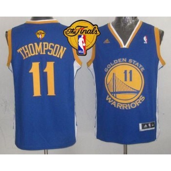 Revolution 30 Warriors #11 Klay Thompson Blue The Finals Patch Stitched Youth NBA Jersey Revolution 30 Warriors #11 Klay Thompson Blue The Finals Patch Stitched Youth NBA Jersey