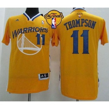 Revolution 30 Warriors #11 Klay Thompson Gold Alternate The Finals Patch Stitched NBA Jersey Revolution 30 Warriors #11 Klay Thompson Gold Alternate The Finals Patch Stitched NBA Jersey