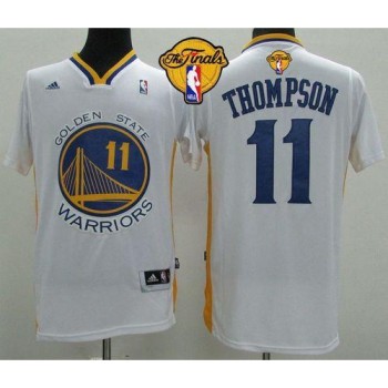 Revolution 30 Warriors #11 Klay Thompson White Alternate The Finals Patch Stitched NBA Jersey Revolution 30 Warriors #11 Klay Thompson White Alternate The Finals Patch Stitched NBA Jersey