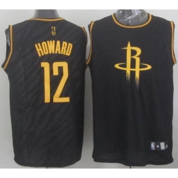Rockets #12 Dwight Howard Black Precious Metals Fashion Stitched NBA Jersey Rockets #12 Dwight Howard Black Precious Metals Fashion Stitched NBA Jersey