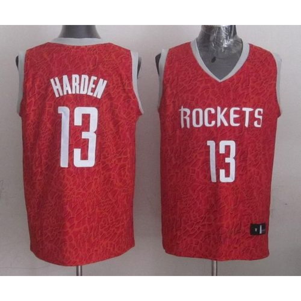 Rockets #13 James Harden Red Crazy Light Stitched NBA Jersey