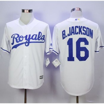 Royals #16 Bo Jackson New White Cool Base Stitched MLB Jersey Royals #16 Bo Jackson New White Cool Base Stitched MLB Jersey