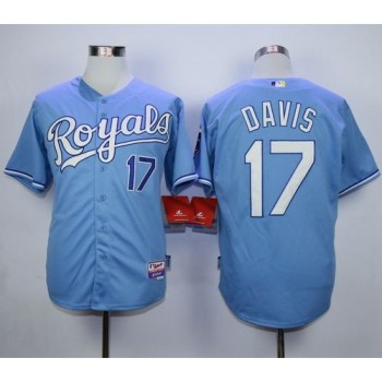 Royals #17 Wade Davis Light Blue Alternate 1 Cool Base Stitched MLB Jersey Royals #17 Wade Davis Light Blue Alternate 1 Cool Base Stitched MLB Jersey