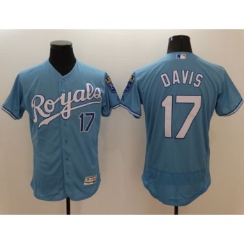 Royals #17 Wade Davis Light Blue Flexbase Authentic Collection Stitched MLB Jersey Royals #17 Wade Davis Light Blue Flexbase Authentic Collection Stitched MLB Jersey