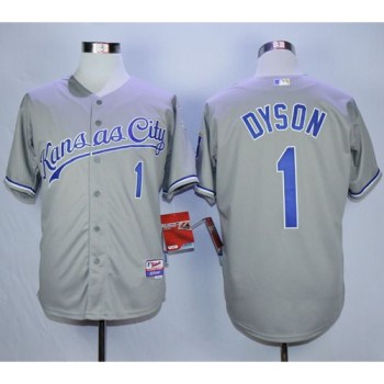 Royals #1 Jarrod Dyson Grey Cool Base Stitched MLB Jersey Royals #1 Jarrod Dyson Grey Cool Base Stitched MLB Jersey