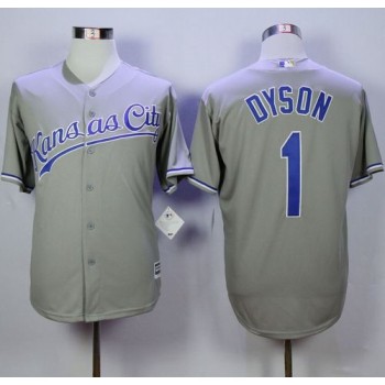 Royals #1 Jarrod Dyson Grey New Cool Base Stitched MLB Jersey Royals #1 Jarrod Dyson Grey New Cool Base Stitched MLB Jersey
