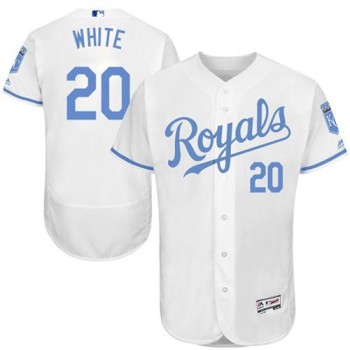 Royals #20 Frank White White Flexbase Authentic Collection 2016 Father's Day Stitched MLB Jersey Royals #20 Frank White White Flexbase Authentic Collection 2016 Father's Day Stitched MLB Jersey