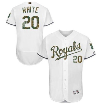 Royals #20 Frank White White Flexbase Authentic Collection 2016 Memorial Day Stitched MLB Jersey Royals #20 Frank White White Flexbase Authentic Collection 2016 Memorial Day Stitched MLB Jersey