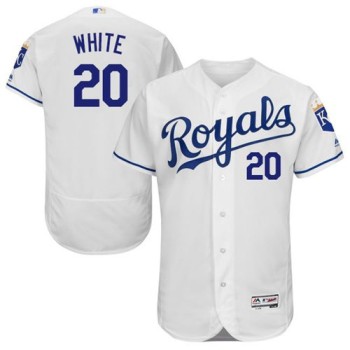 Royals #20 Frank White White Flexbase Authentic Collection Stitched MLB Jersey Royals #20 Frank White White Flexbase Authentic Collection Stitched MLB Jersey