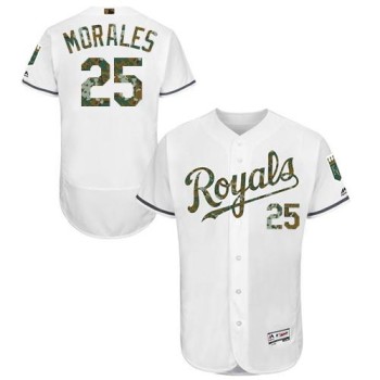 Royals #25 Kendrys Morales White Flexbase Authentic Collection 2016 Memorial Day Stitched MLB Jersey Royals #25 Kendrys Morales White Flexbase Authentic Collection 2016 Memorial Day Stitched MLB Jersey