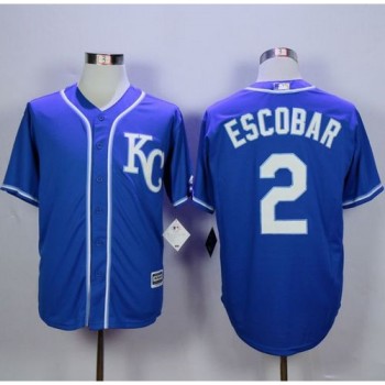 Royals #2 Alcides Escobar Blue Alternate 2 New Cool Base Stitched MLB Jersey Royals #2 Alcides Escobar Blue Alternate 2 New Cool Base Stitched MLB Jersey