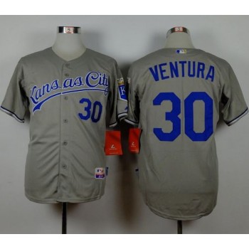 Royals #30 Yordano Ventura Grey Road Cool Base Stitched MLB Jersey Royals #30 Yordano Ventura Grey Road Cool Base Stitched MLB Jersey