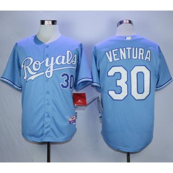 Royals #30 Yordano Ventura Light Blue Cool Base Stitched MLB Jersey Royals #30 Yordano Ventura Light Blue Cool Base Stitched MLB Jersey