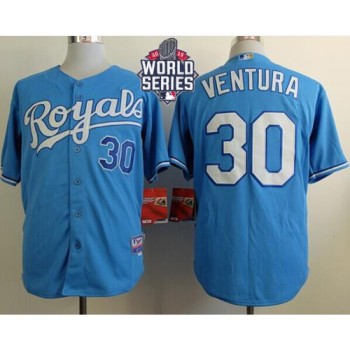 Royals #30 Yordano Ventura Light Blue Cool Base W/2015 World Series Patch Stitched MLB Jersey Royals #30 Yordano Ventura Light Blue Cool Base W/2015 World Series Patch Stitched MLB Jersey