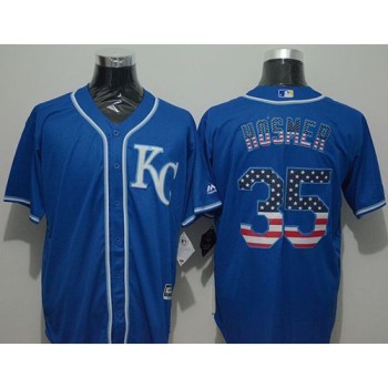 Royals #35 Eric Hosmer Blue USA Flag Fashion Stitched MLB Jersey Royals #35 Eric Hosmer Blue USA Flag Fashion Stitched MLB Jersey