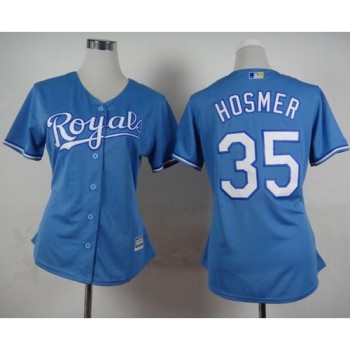 Royals #35 Eric Hosmer Light Blue Alternate 1 Women's Stitched MLB Jersey Royals #35 Eric Hosmer Light Blue Alternate 1 Women's Stitched MLB Jersey