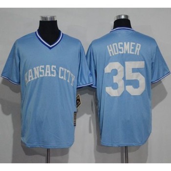 Royals #35 Eric Hosmer Light Blue Cooperstown Stitched MLB Jersey Royals #35 Eric Hosmer Light Blue Cooperstown Stitched MLB Jersey