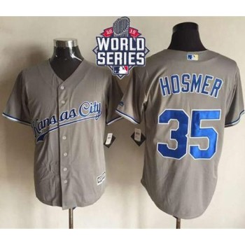 Royals #35 Eric Hosmer New Grey Cool Base W/2015 World Series Patch Stitched MLB Jersey Royals #35 Eric Hosmer New Grey Cool Base W/2015 World Series Patch Stitched MLB Jersey
