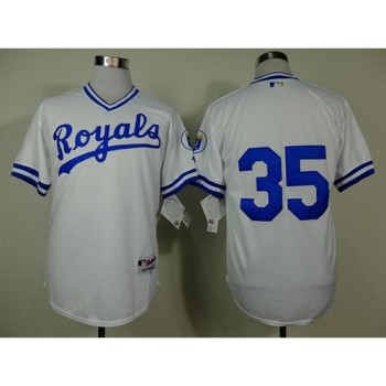 Royals #35 Eric Hosmer White 1974 Turn Back The Clock Stitched MLB Jersey Royals #35 Eric Hosmer White 1974 Turn Back The Clock Stitched MLB Jersey