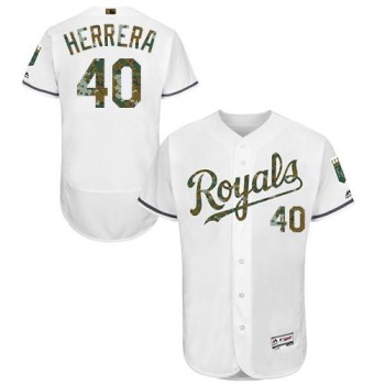 Royals #40 Kelvin Herrera White Flexbase Authentic Collection 2016 Memorial Day Stitched MLB Jersey Royals #40 Kelvin Herrera White Flexbase Authentic Collection 2016 Memorial Day Stitched MLB Jersey