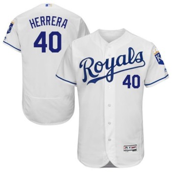 Royals #40 Kelvin Herrera White Flexbase Authentic Collection Stitched MLB Jersey Royals #40 Kelvin Herrera White Flexbase Authentic Collection Stitched MLB Jersey