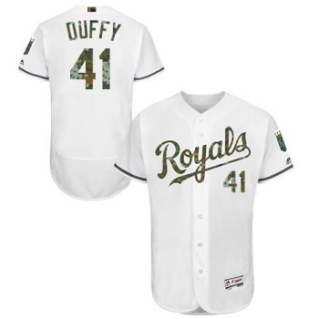Royals #41 Danny Duffy White Flexbase Authentic Collection 2016 Memorial Day Stitched MLB Jersey Royals #41 Danny Duffy White Flexbase Authentic Collection 2016 Memorial Day Stitched MLB Jersey