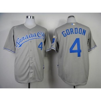 Royals #4 Alex Gordon Grey Cool Base Stitched MLB Jersey Royals #4 Alex Gordon Grey Cool Base Stitched MLB Jersey