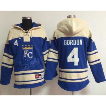 Royals #4 Alex Gordon Light Blue Sawyer Hooded Sweatshirt MLB Hoodie Royals #4 Alex Gordon Light Blue Sawyer Hooded Sweatshirt MLB Hoodie