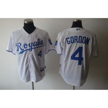 Royals #4 Alex Gordon White Cool Base Stitched MLB Jersey Royals #4 Alex Gordon White Cool Base Stitched MLB Jersey