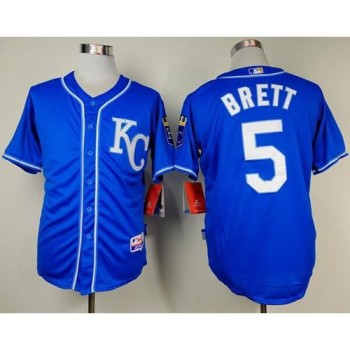 Royals #5 George Brett Light Blue Alternate 2 Cool Base Stitched MLB Jersey Royals #5 George Brett Light Blue Alternate 2 Cool Base Stitched MLB Jersey