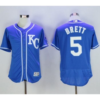 Royals #5 George Brett Royal Blue Flexbase Authentic Collection Stitched MLB Jersey Royals #5 George Brett Royal Blue Flexbase Authentic Collection Stitched MLB Jersey