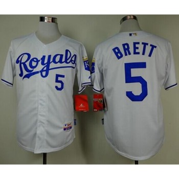 Royals #5 George Brett White Cool Base Stitched MLB Jersey Royals #5 George Brett White Cool Base Stitched MLB Jersey