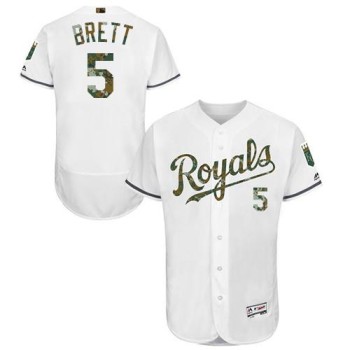 Royals #5 George Brett White Flexbase Authentic Collection 2016 Memorial Day Stitched MLB Jersey Royals #5 George Brett White Flexbase Authentic Collection 2016 Memorial Day Stitched MLB Jersey
