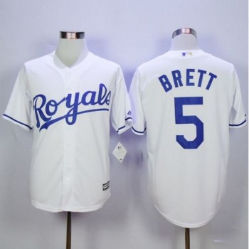 Royals #5 George Brett White New Cool Base Stitched MLB Jersey Royals #5 George Brett White New Cool Base Stitched MLB Jersey