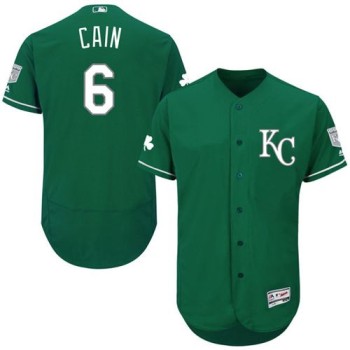 Royals #6 Lorenzo Cain Green Celtic Flexbase Authentic Collection Stitched MLB Jersey Royals #6 Lorenzo Cain Green Celtic Flexbase Authentic Collection Stitched MLB Jersey