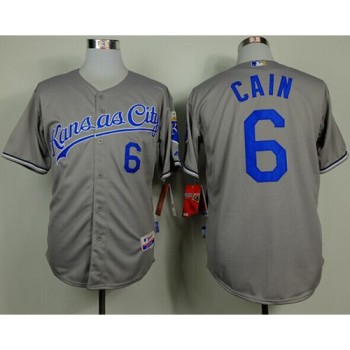 Royals #6 Lorenzo Cain Grey Cool Base Stitched MLB Jersey Royals #6 Lorenzo Cain Grey Cool Base Stitched MLB Jersey