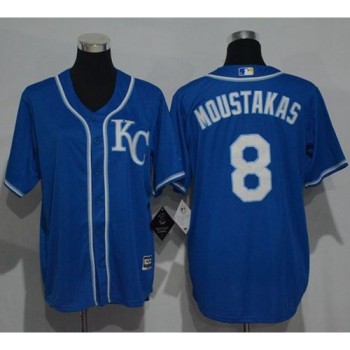 Royals #8 Mike Moustakas Blue Cool Base Stitched Youth MLB Jersey Royals #8 Mike Moustakas Blue Cool Base Stitched Youth MLB Jersey