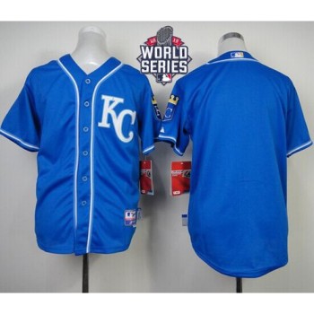 Royals Blank Blue Cool Base W/2015 World Series Patch Stitched Youth MLB Jersey Royals Blank Blue Cool Base W/2015 World Series Patch Stitched Youth MLB Jersey