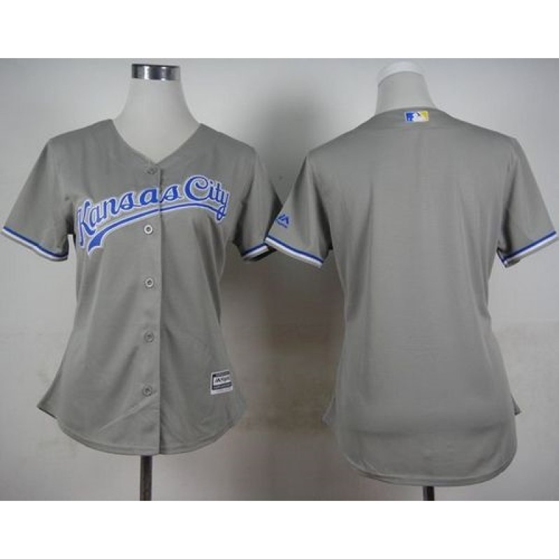 Royals Blank Grey Road Women's Stitched MLB Jersey Royals Blank Grey Road Women's Stitched MLB Jersey