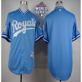 Royals Blank Light Blue 1985 Turn Back The Clock W/2015 World Series Patch Stitched MLB Jersey Royals Blank Light Blue 1985 Turn Back The Clock W/2015 World Series Patch Stitched MLB Jersey