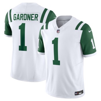 Men's New York Jets Ahmad Sauce Gardner White Classic Alternate Vapor F.U.S.E. Limited Jersey Men's New York Jets Ahmad Sauce Gardner White Classic Alternate Vapor F.U.S.E. Limited Jersey