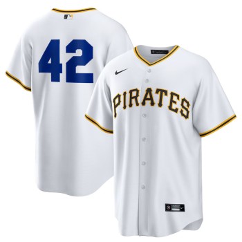Youth Pittsburgh Pirates #42 Jackie Robinson Nike White Home 2025 Jackie Robinson Day Replica Jersey