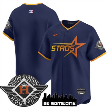 Men's Houston Astros Blank Navy 2025 City Connect Limited Stitched Baseball Jersey Men's Houston Astros Blank Navy 2025 City Connect Limited Stitched Baseball Jersey