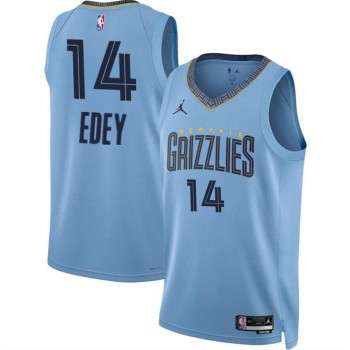 Men's Memphis Grizzlies #14 Zach Edey Blue 2024 Draft Statement Edition Stitched Jersey Men's Memphis Grizzlies #14 Zach Edey Blue 2024 Draft Statement Edition Stitched Jersey