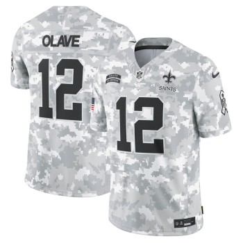 Men's New Orleans Saints Chris Olave Arctic Camo 2024 Salute to Service Limited Jersey Men's New Orleans Saints Chris Olave Arctic Camo 2024 Salute to Service Limited Jersey