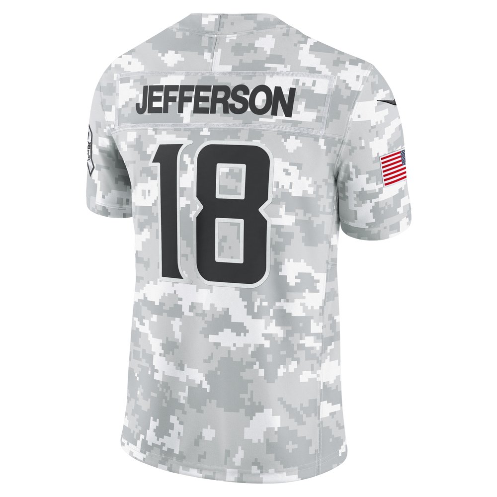 Men's Minnesota Vikings Justin Jefferson Arctic Camo 2024 Salute to Service Limited Jersey Men's Minnesota Vikings Justin Jefferson Arctic Camo 2024 Salute to Service Limited Jersey