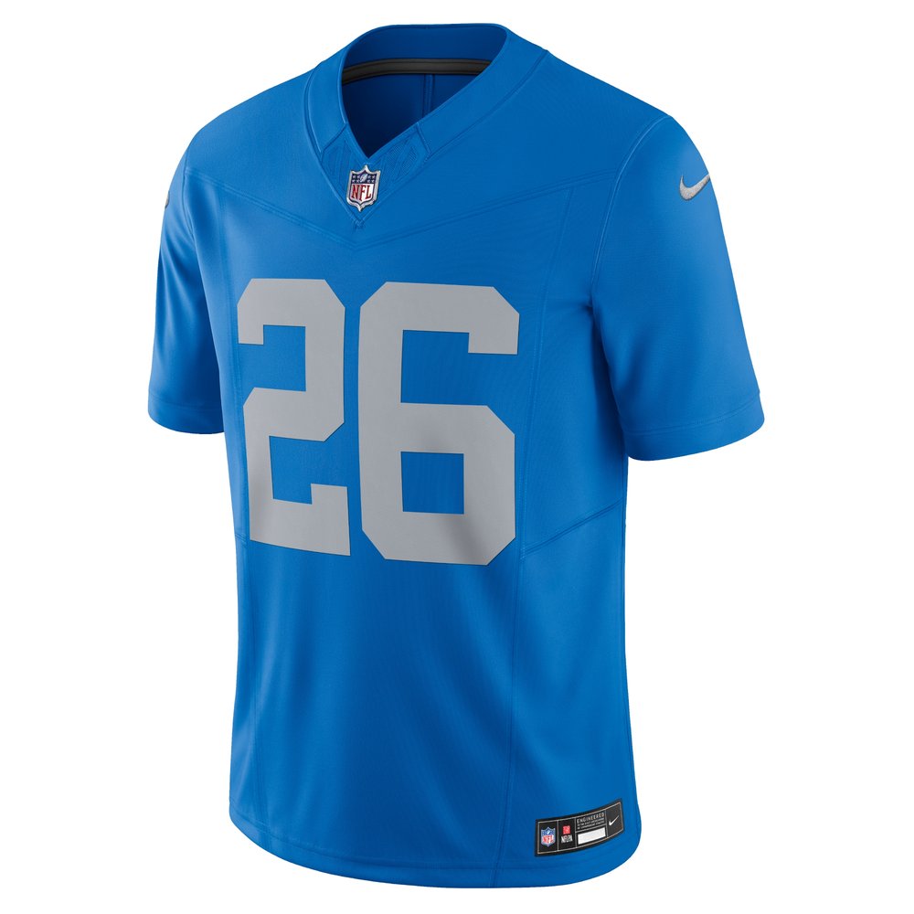 Men's Detroit Lions #26 Jahmyr Gibbs Blue Vapor F.U.S.E. Alternate Limited Jersey Men's Detroit Lions #26 Jahmyr Gibbs Blue Vapor F.U.S.E. Alternate Limited Jersey