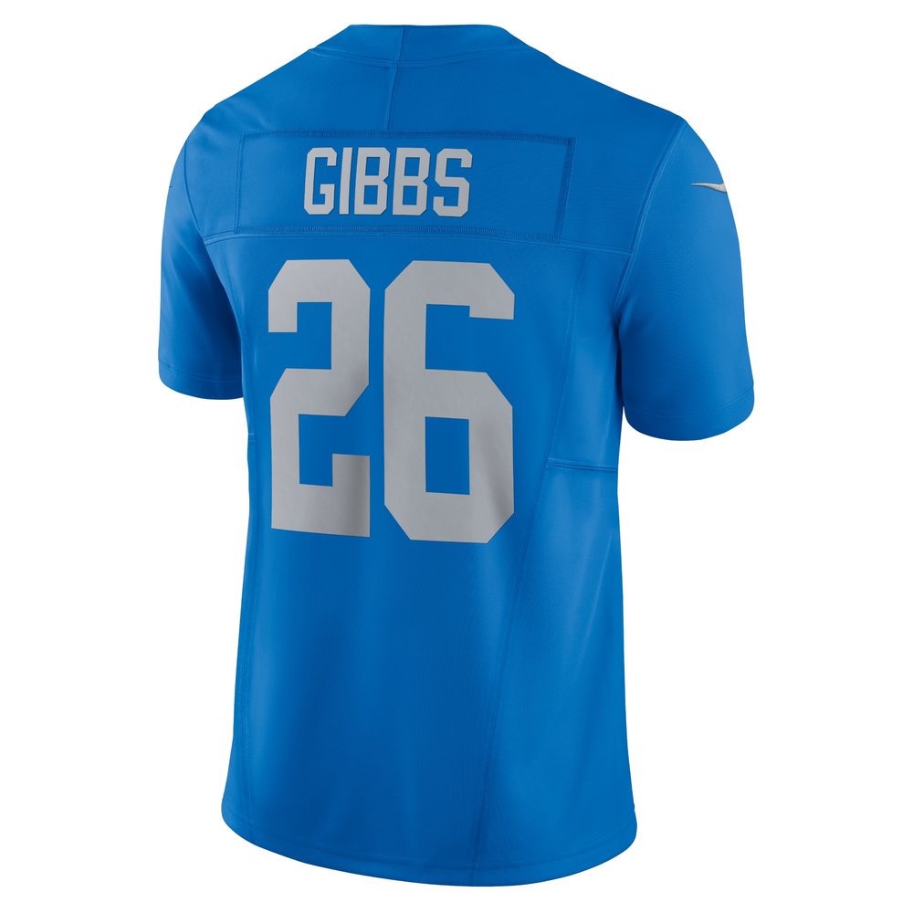 Men's Detroit Lions #26 Jahmyr Gibbs Blue Vapor F.U.S.E. Alternate Limited Jersey Men's Detroit Lions #26 Jahmyr Gibbs Blue Vapor F.U.S.E. Alternate Limited Jersey